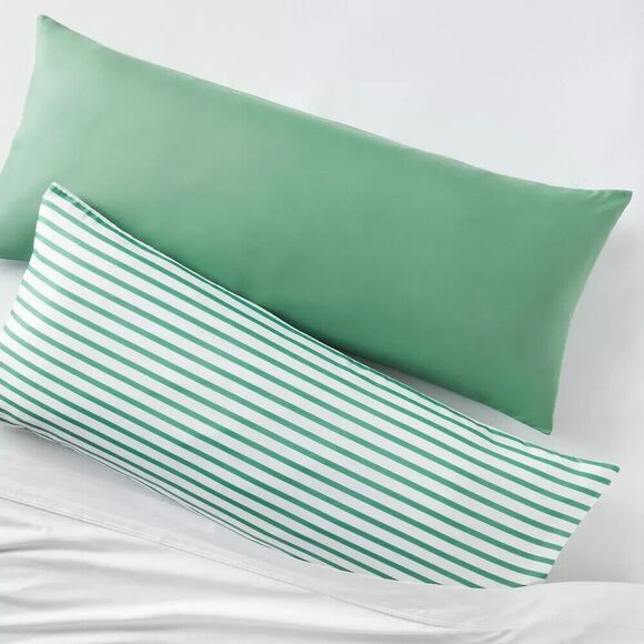 2pk Room Essentials Body Pillow Cover "GREEN & WHITE" (20"X50") ~ BRAND NEW!!! - Picture 6 of 6
